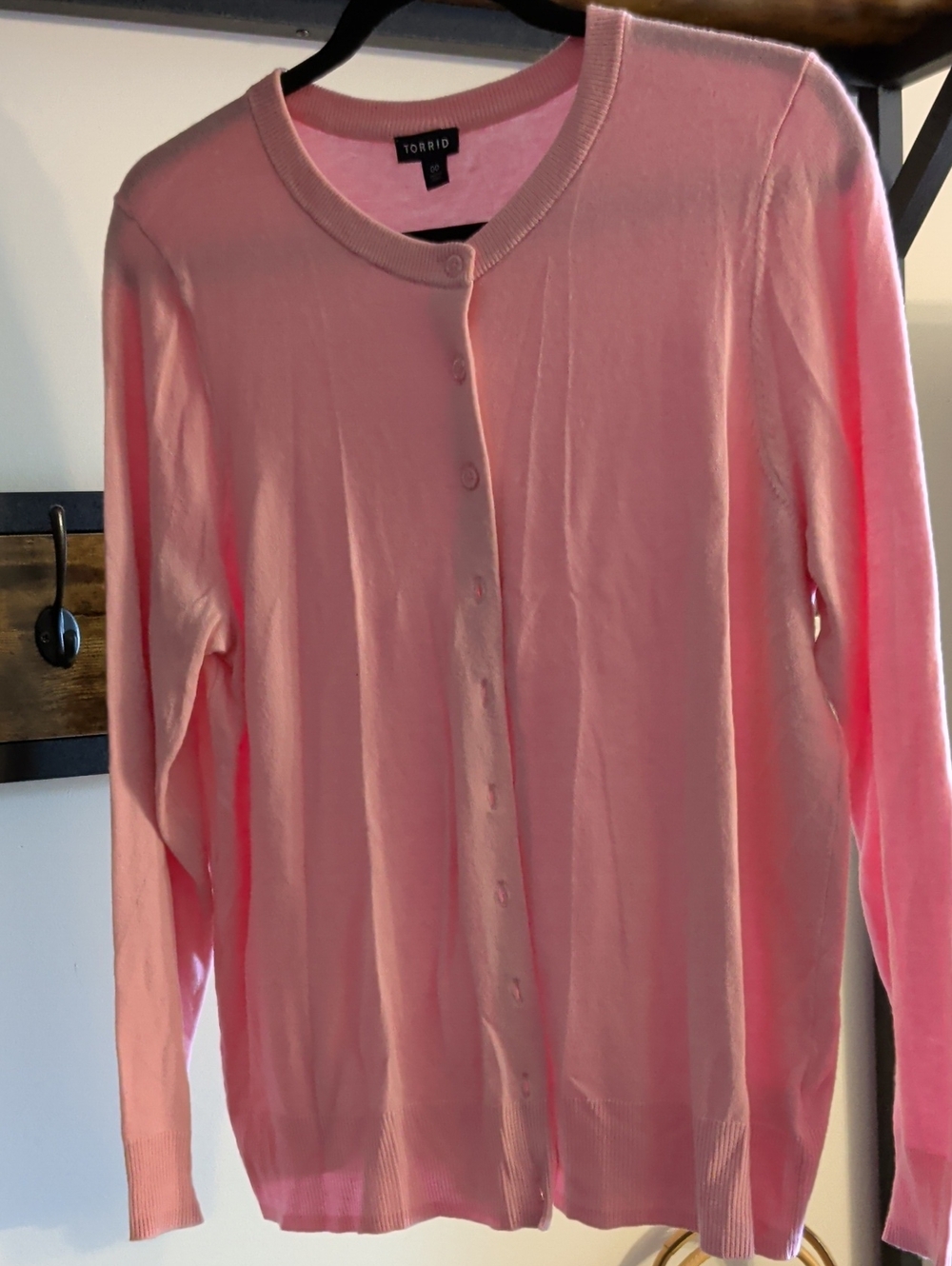 torrid Pink Button-Front Lightweight Cardigan